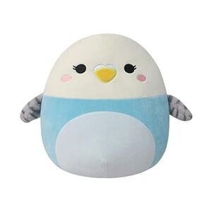 Squishmallows 14-Inch Tycho Blue and White Parakeet Large Ultrasoft Official
